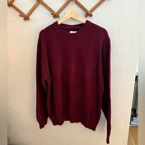 St. John's Bay Men's Deep Red Crewneck Sweater